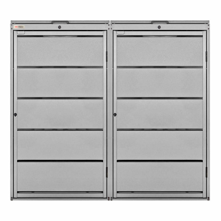 Mülltonnenbox 2er 240l Silber 9006